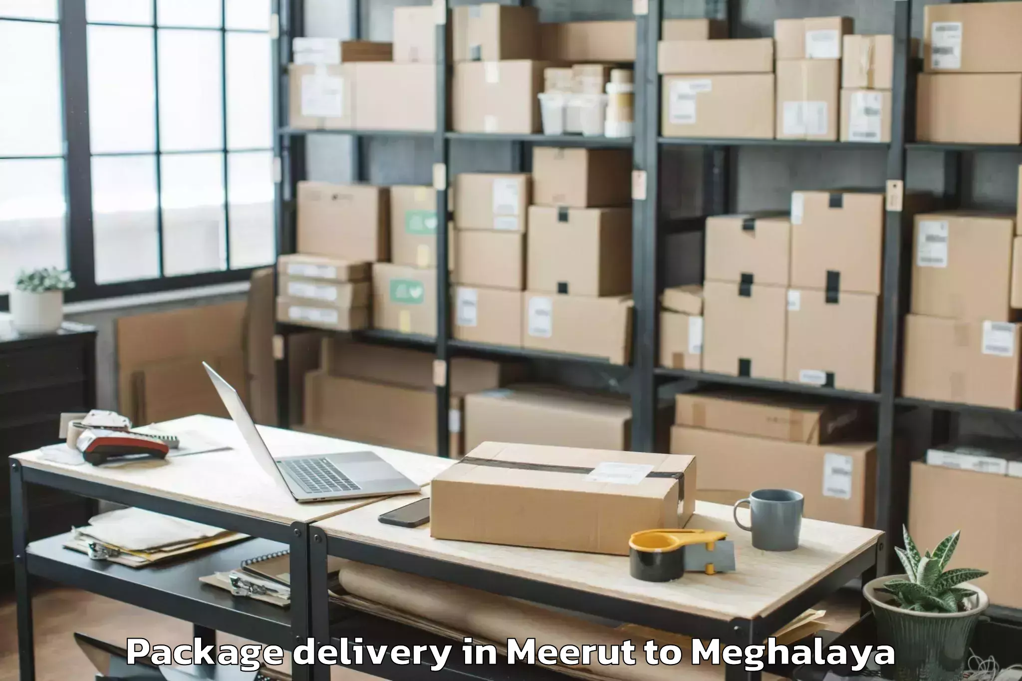 Top Meerut to Nongstoin Package Delivery Available